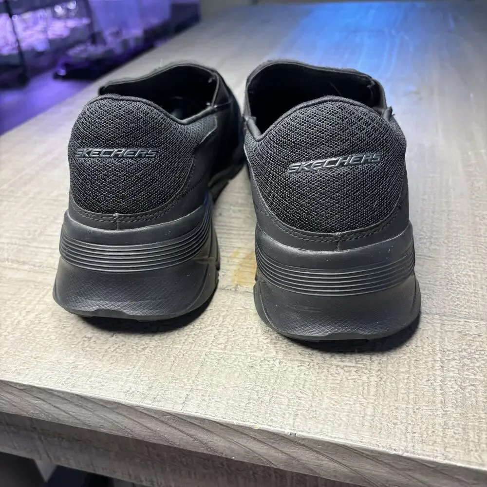 Skechers Men's Size 13 Equalizer 4.0 Persisting Walking Shoes Black Slip On